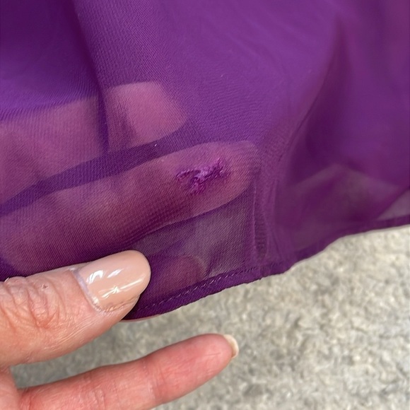 New Alex Evenings Purple Lace Overlay Gown Maxi Dress MOTB Plus Size 16W - Picture 11 of 13